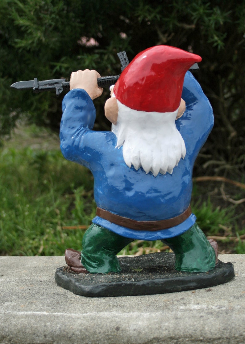Combat Garden Gnome with Bayonet | Etsy