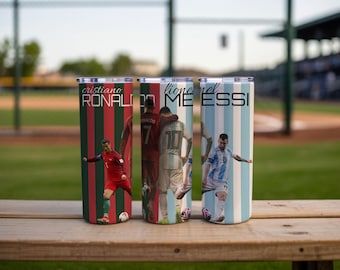 Soccer Legends 20oz Skinny Tumbler - Football Rivalry Stainless Steel Cup