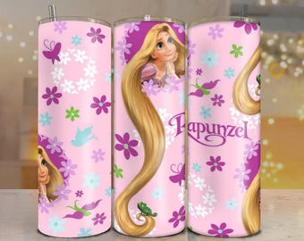 Disney Rapunzel Princess Digital Sublimation 20oz Tumbler Wrap, Rapunzel Tumbler Wrap, Straight Tumbler Wrap, Tapered Tumbler Wrap, PNG File