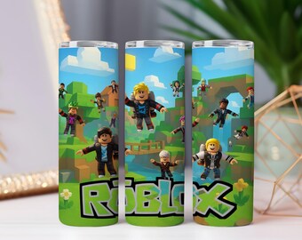 Robo Gamer  Cartoon Game Characters Tumbler Wrap PNG:20oz skinny file
