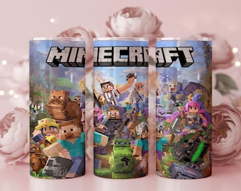 Minecraft Tumbler wrap Png | 20oz & 30oz sublimation | Digital Download Perfect Gift for Fans