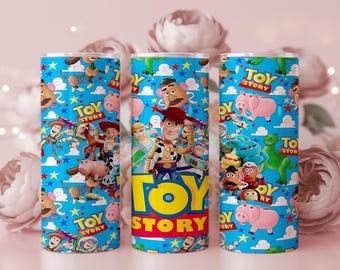 Toy Story Tumbler Wrap PNG | Kids Cartoon Design (Digital Download)