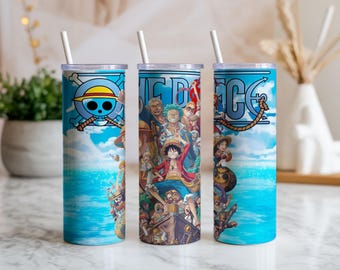 Pirate Anime Tumbler Wrap: Ocean Adventure, 20oz (Digital Download)