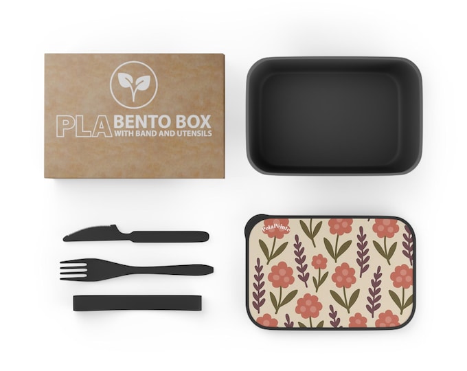 Featured listing image: Bláthanna an Fhómhair. Eco Friendly Bento Box with Utensils