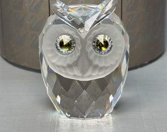 Swarovski Crystal Owl Figurine From the 'woodland Friends