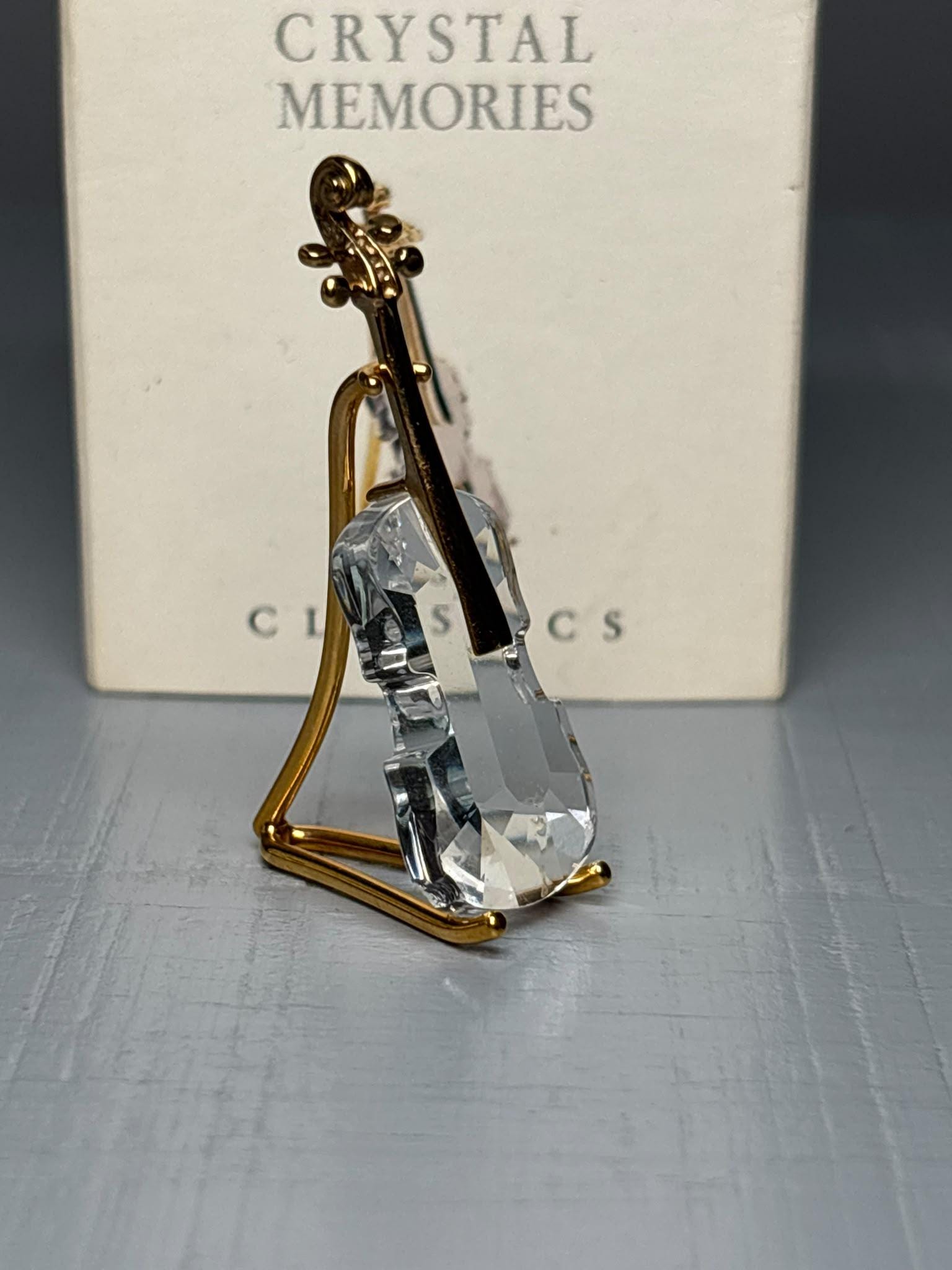Swarovski クリスタル バイオリン オブジェ Swarovski Crystal Figurines Violin - Etsy