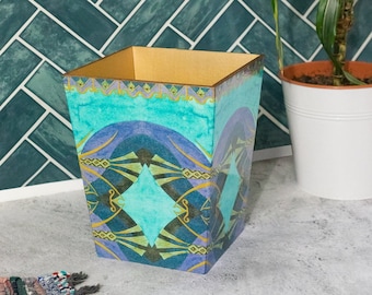 Waste Paper Bin wooden Egyptian design , trash can