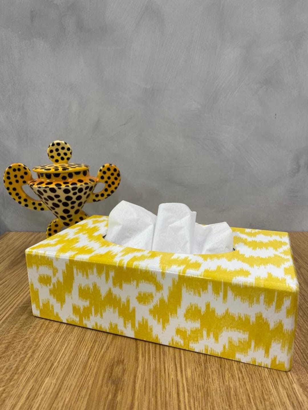Yellow tissue box cover deals