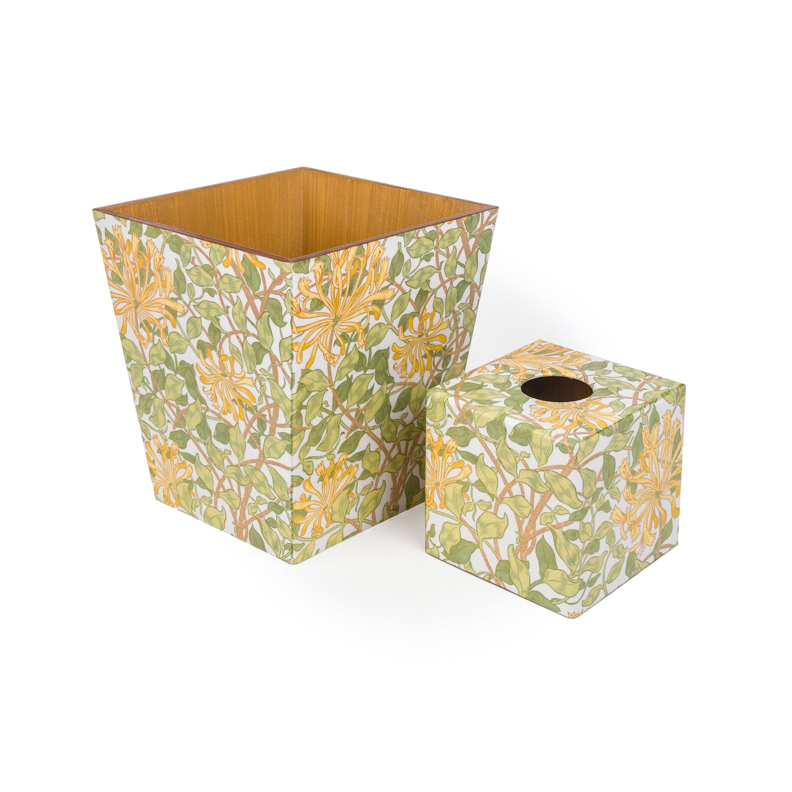 Tissue Box Cover Holder Wooden Cube Square Honeysuckle Flower Etsy