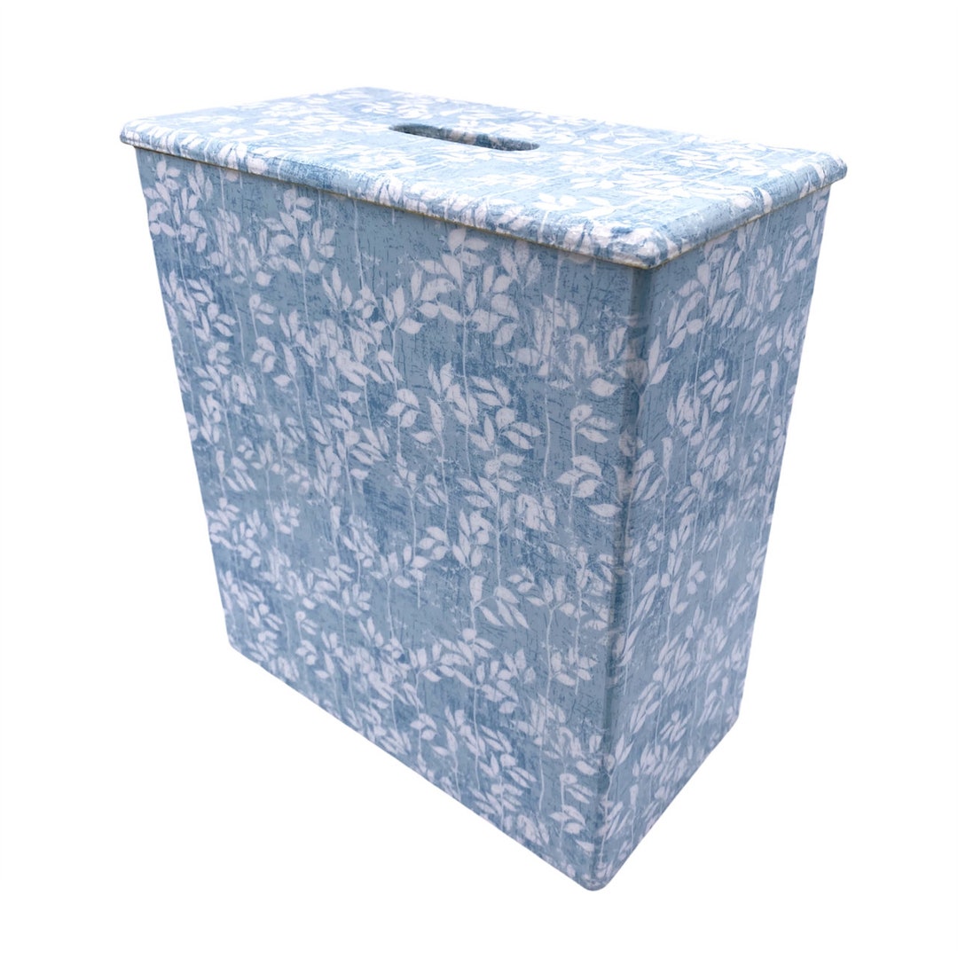 Wooden Toilet Roll Storage / Holder Box Holds 4 Rolls Pastel Blue Etsy