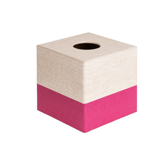 Funda de caja de pañuelos de papel / soporte cubo de madera Hessian regalo  para mamá perfecto para hoteles -  España