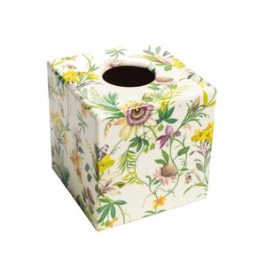 Passiebloem Tissue Box Cover houten handgemaakt UK