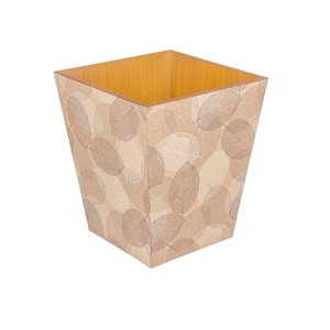 Waste Paper Bin trash can wooden Skeleton Leaf
