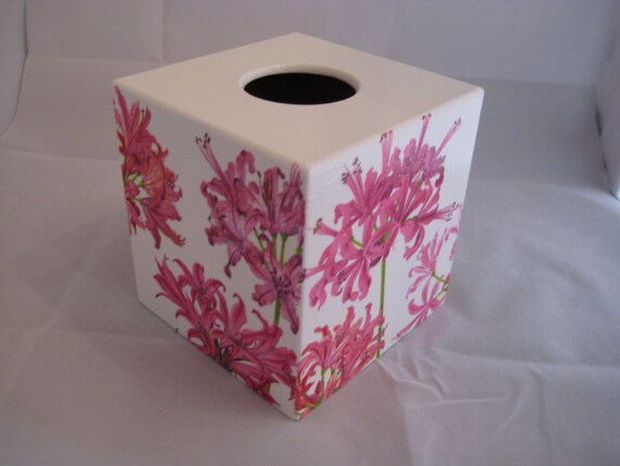 値下げ新品 工房ゆずりは ティッシュBOX カバー 花柄 ピンク