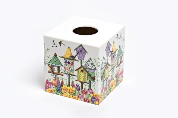 Seagull Tissue Box Cover wooden handmade