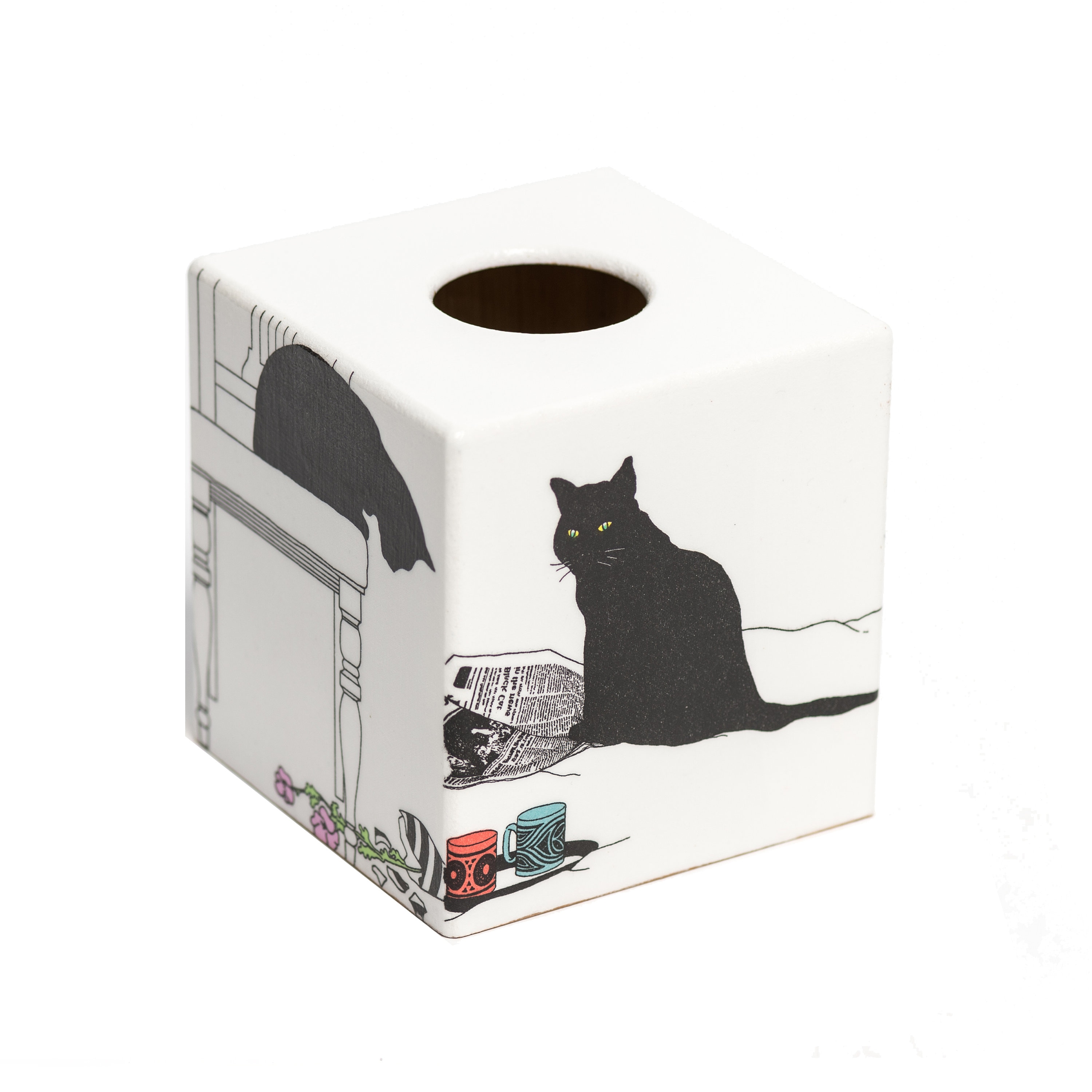 Car Tissue Box Holder,Cute Cat Shape Facial Tissue Holder,Multi