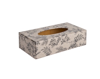 Silent Plant rectangular wooden tissue box cover