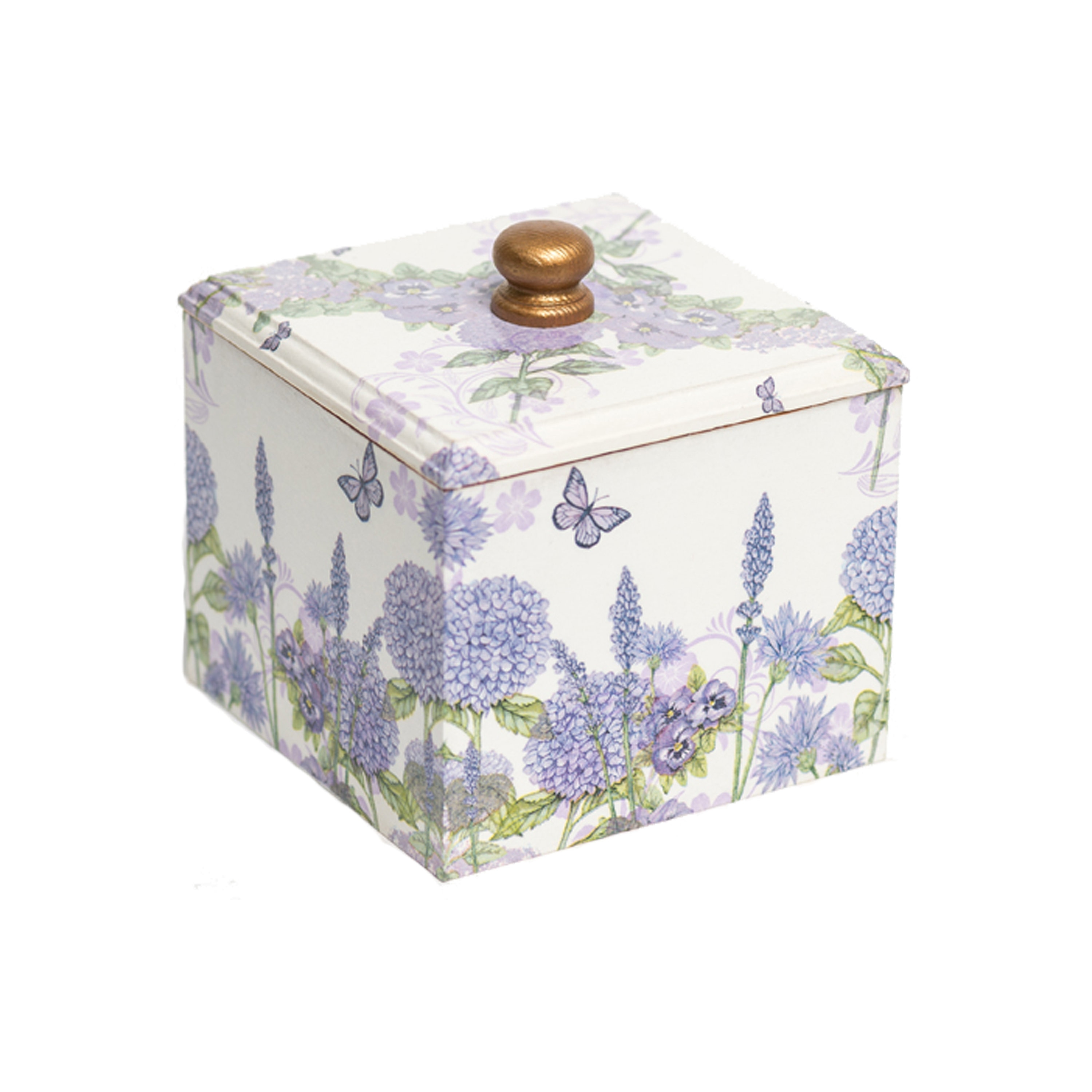 Wild Flower Lilac Trinket Box Wooden Handmade Decoupaged in UK Etsy UK
