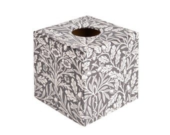 Taupe Acorn wooden Tissue Box Cover