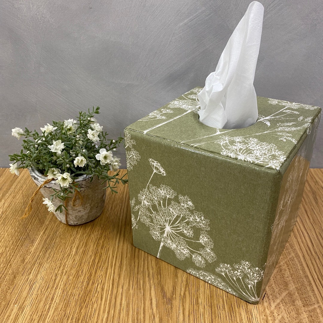 Unfinished Wood Tissue Box Cover for DIY Custom Design, Square