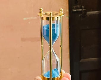 Sand Timer Hourglass Brass Nautical Maritime Hour Glass Vintage Sand Clock Gift