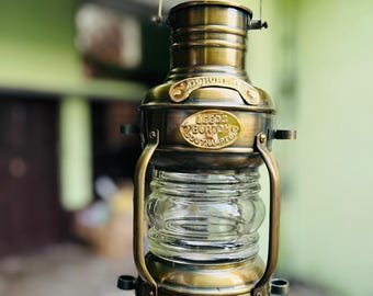Vintage EMBURY No. 1 Little Air Pilot Oil Kerosene Lantern Lamp
