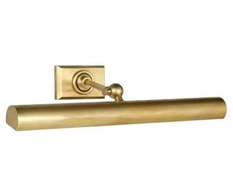 Aplique de pared antiguo de latón vintage de 14 pulgadas para cuadros.