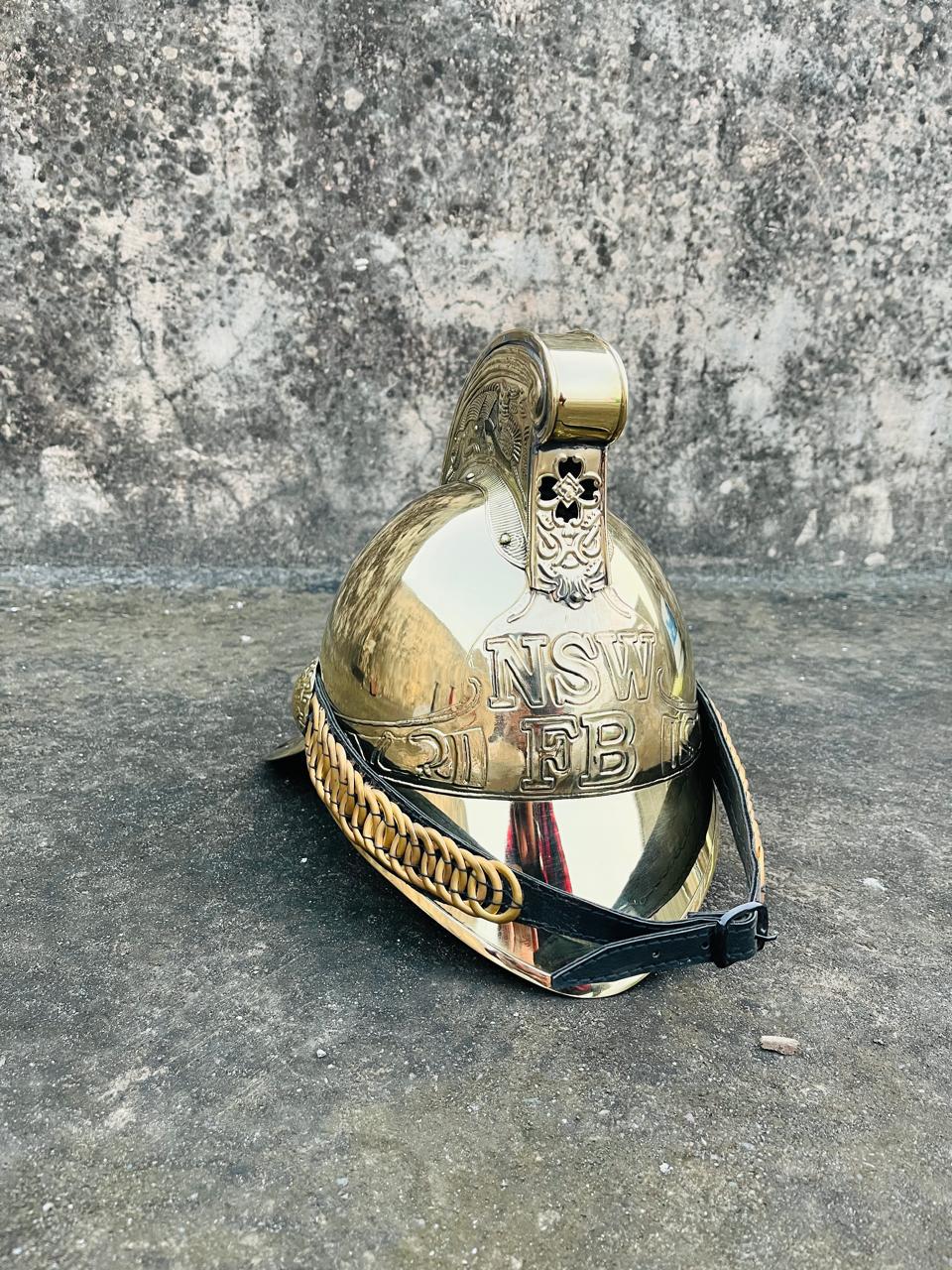 Original Rider Fireman Nautical MFB Fireman Helmet Brass Fire Brigade Rider Vintage ...