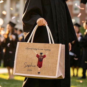 Bolso de mano personalizado para graduación, regalo para la promoción de 2026, regalo para graduada universitaria.