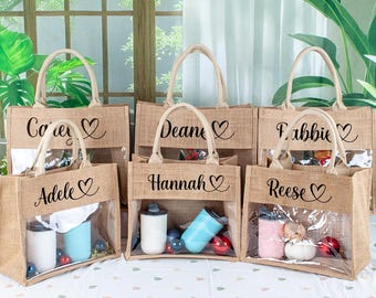 Personalized Bachelorette Party Bag, Custom Name Beach Tote