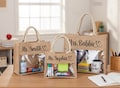 Personalized Teacher Tote Bag, Clear Window Burlap Totes, Teacher Appreciation Gift product logo
