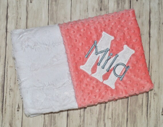 monogrammed baby blankets