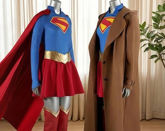 Super-héroïne 2026 Kara Zor-El Costume Cosplay Costume femme avec manteau