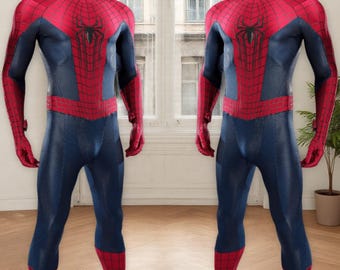 Traje de Spider-Man 2 para hombre, disfraz de Spider-Man 3D, versión superior.