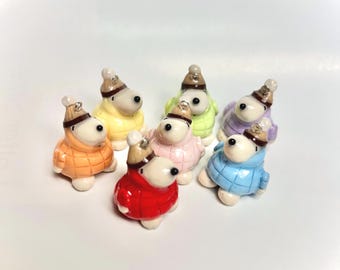 Snoopy Inspired Puffer Jacket Keychain | Polymer Clay Bag Charm, Peanuts Character