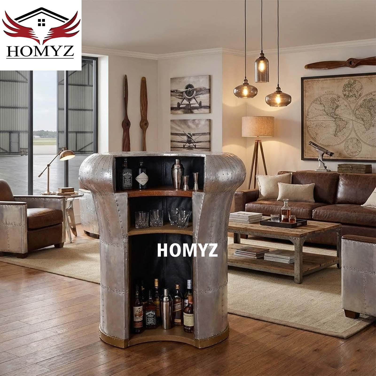 Table Basse Aviator Vintage - Aile D'avion En Aluminium - Industriel