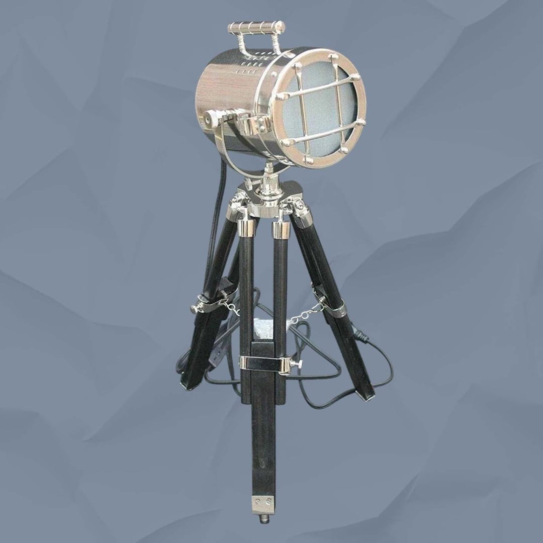 Vintage Style Studio Spotlight Lamp With Tripod Stand - Retro ...