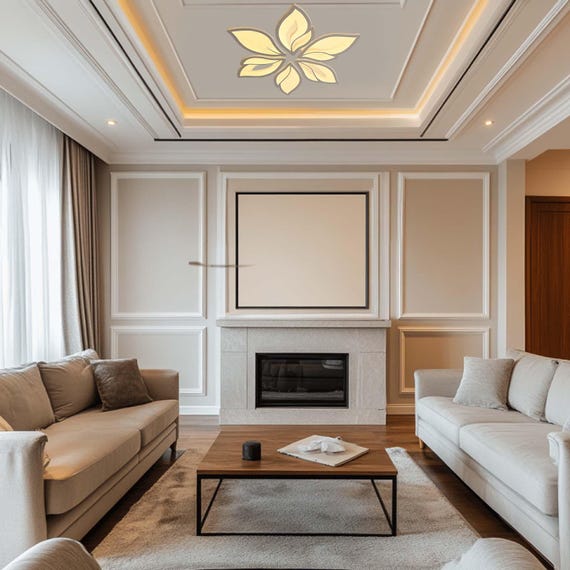 60W メタル 5灯 フラワーシェイプ シャンデリア シーリングランプ