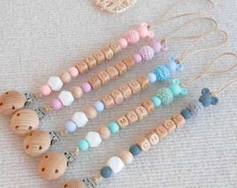 Personalisierter Schnullerclip, benutzerdefinierte Neugeborenen Schnullerhalter, Baby-Dusche-Geschenk, geschlechtsneutrales Babygeschenk, Baby Binky Clip, Baby-Weihnachtsgeschenk