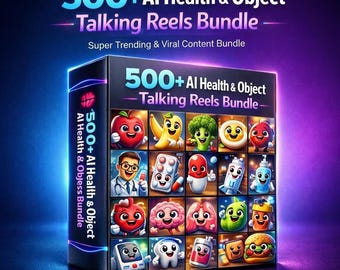 500+ AI Talking Reels Bundle 2026 - Health & Object Viral Reels Scripts Faceless Instagram Content