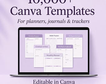 10,000+ Editable Canva Templates Bundle – Social Media, Business, Planners (Digital Download)