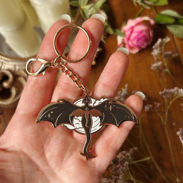 Llavero de dragón del cuarto ala