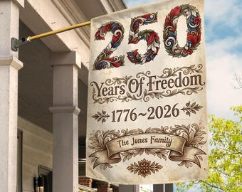 America 250th Birthday Garden Flag, 250 Years American Banner, 1776-2026 Anniversary, 4th of July, Patriotic Gift NHN113