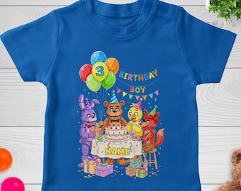 Custom Five Nights at Freddy's Game Birthday Shirt, FNAF Matching Family Birthday Shirt, Freddy Terror Birthday Shirt NHNA15