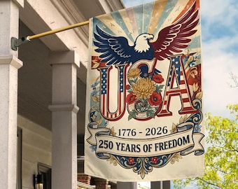USA 250th Anniversary Garden Flag, 1776-2026 Patriotic Outdoor Decor, American 250 years Yard Banner, Independence Flag NHN112
