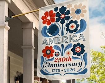 America 250th Birthday Garden Flag, 1776-2026 Anniversary, 250 Years American Banner, 4th of July, Patriotic Gift NHPI05
