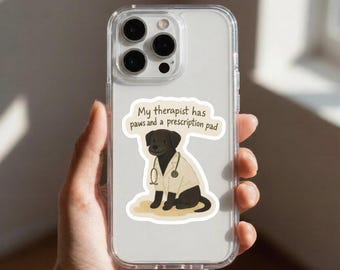 Funny Vet Tech Sticker – Dog Therapist Vinyl Decal