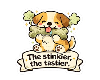 Funny Dog Sticker, Kawaii Puppy Clipart, Pet Quote Vinyl Decal
