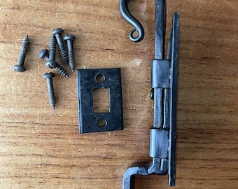 Hand Forged Door Bolt  - Beeswax Finish