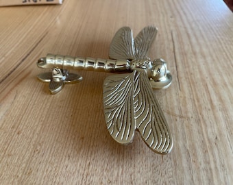 Dragon Fly Door Knocker - Polished Brass